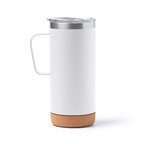 Mug personnalisable double paroi en acier recyclé avec base liège 600 ml - Litu | pandacolach - thumb