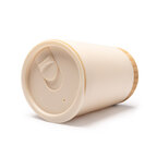 Mug personnalisé double paroi en PP recyclé avec base bambou 290 ml - Dozo | pandacolach - thumb - 3