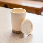 Mug personnalisé double paroi en PP recyclé avec base bambou 290 ml - Dozo | pandacolach - thumb - 6