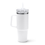 Mug isotherme personnalisable en acier recyclé avec paille 870 ml - Trendy | pandacolach - thumb