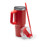 Mug isotherme personnalisable en acier recyclé avec paille 870 ml - Trendy | pandacolach - thumb - 2