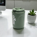 Mug personnalisable double paroi en acier avec couvercle en PP 250 ml - Pasi  | pandacola - thumb