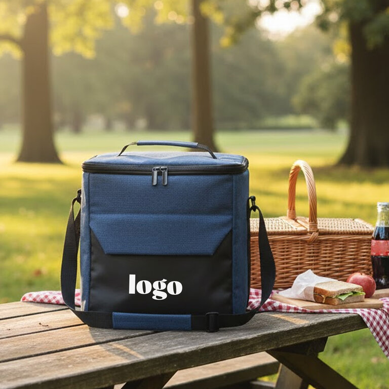 Sac isotherme personnalisable en PU et rPET avec bandoulière - Lecas | pandacolach