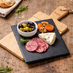 Planche à découper personnalisable en bambou avec ardoise - Arbou | pandacolach - thumb - 1