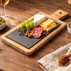 Planche à découper personnalisable en bambou avec ardoise - Bouar | pandacolach - thumb - 1