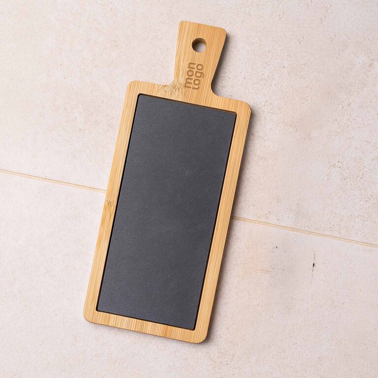 Planche à découper personnalisable en bambou avec ardoise - Bouar | pandacolach - 2