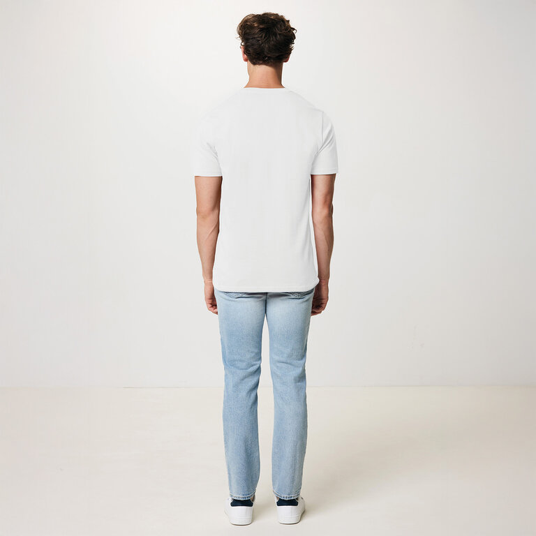 T-shirt personnalisable blanc mixte en coton recyclé 180 gr/m² - Brett | pandacolach - 5