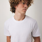 T-shirt personnalisable blanc mixte en coton recyclé 180 gr/m² - Brett | pandacolach - thumb - 7