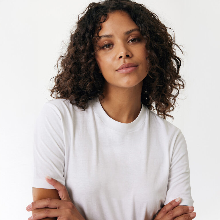 T-shirt personnalisable blanc mixte en coton recyclé 160 gr/m² - Sierra | pandacolach - 6