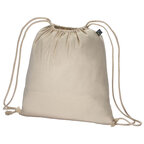 Sac à cordelettes personnalisé en coton Fairtrade écru 140 gr/m² - Rhido Fairtrade | pandacolach - thumb - 3