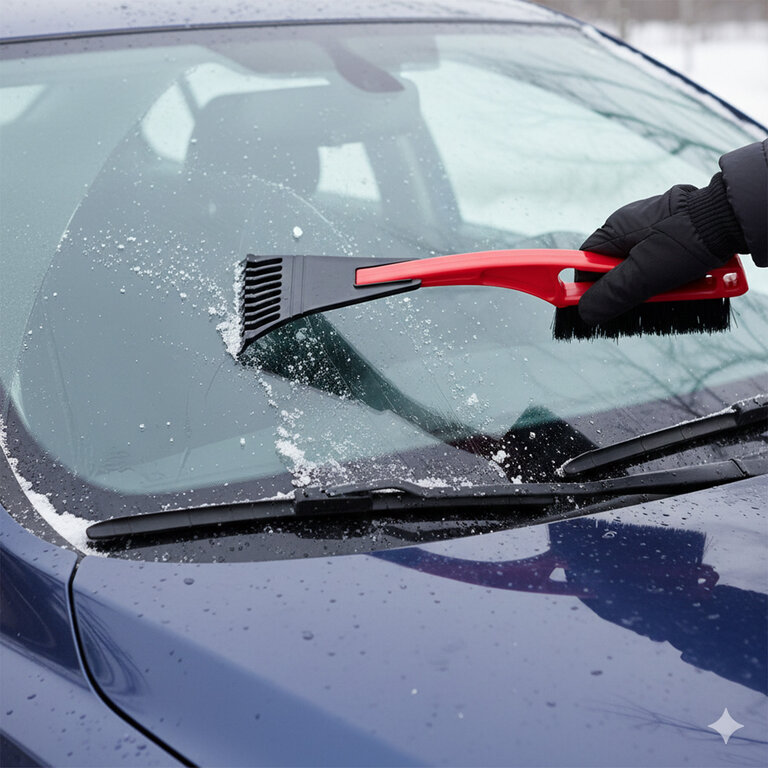 Grattoir personnalisé avec manche et brosse - Kass Ice | pandacolach - 3