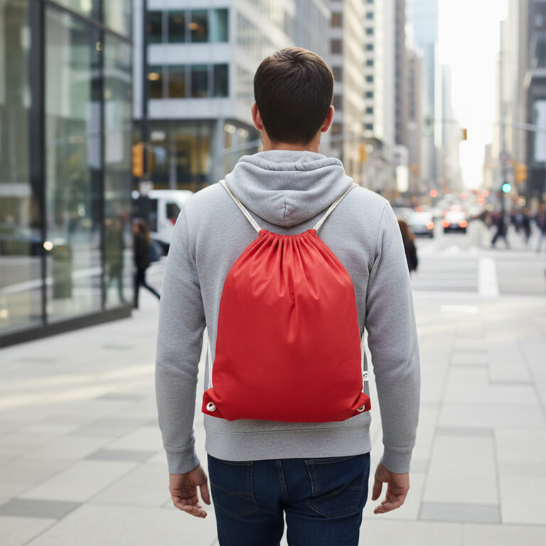 Sac à cordelettes personnalisé en coton recyclé 150 gr/m² - Rhido Recyclé | pandacolach - 5