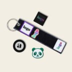 Porte-clés flamme personnalisable en polyester avec patchs velcro - Deklips | pandacola - thumb