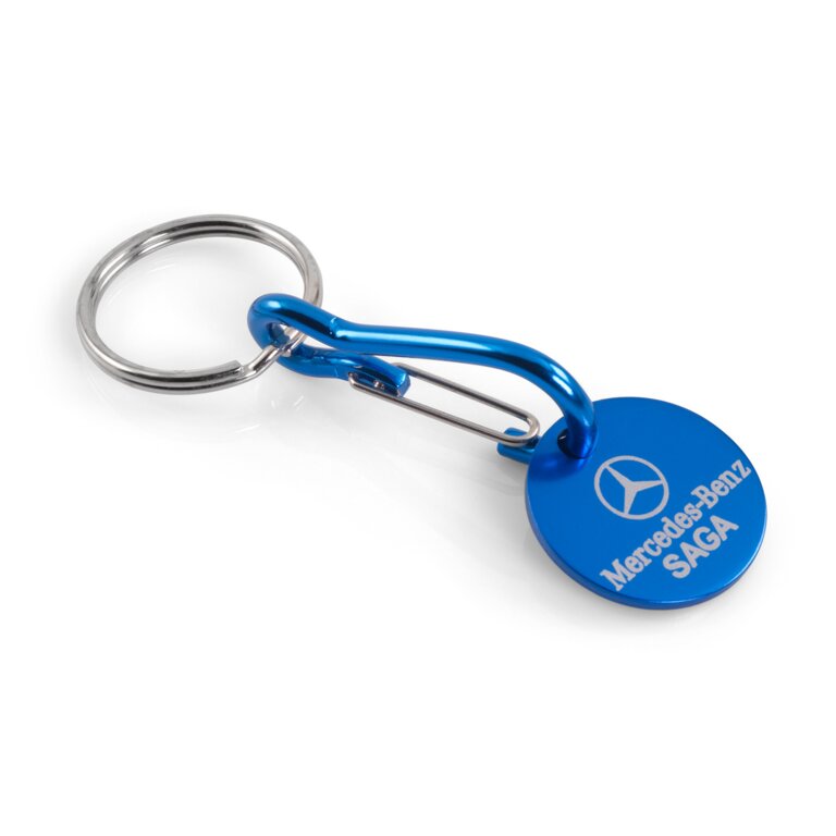 Porte-clés jéton personnalisé en aluminium avec mousqueton - Dika | pandacola - 1