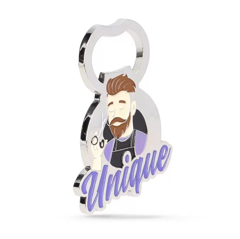 Décapsuleur personnalisable aimenté sur mesure en Zamak - Hetil Magnet | pandacola - 1