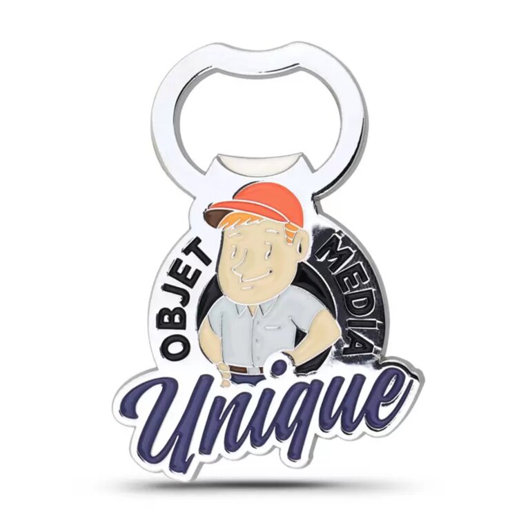 Décapsuleur personnalisable aimenté sur mesure en Zamak - Hetil Magnet | pandacola - 2