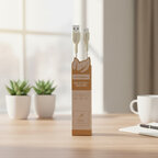 Câble USB-A vers USB-C personnalisable en paille végétale - Leaflink | pandacolach - thumb - 1