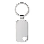 Porte-clés personnalisable en métal avec coeur - Corez | pandacolach - thumb