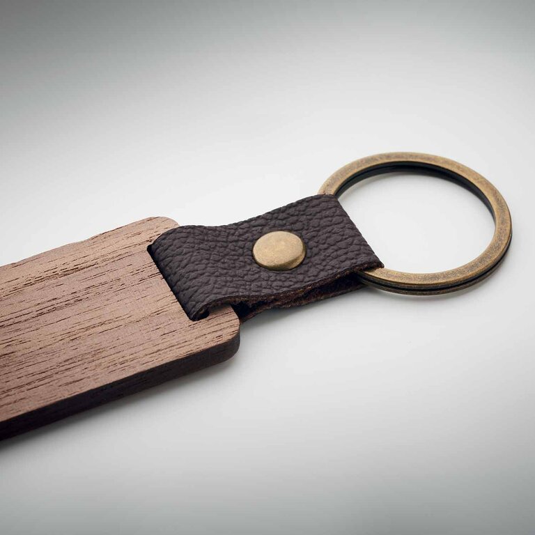 Porte-clés personnalisé en noyer - Retalu plus | pandacolach - 2