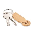 Porte-clés personnalisé en bambou jeton - Beavur | pandacolach - thumb - 1