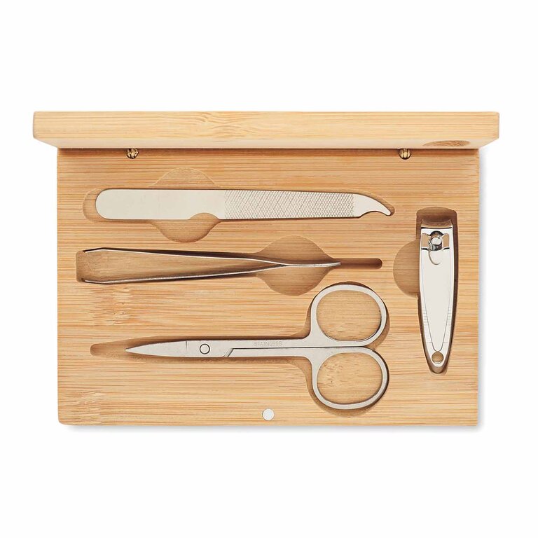 Set de manucure personnalisé en bambou - Christo | pandacolach - 2