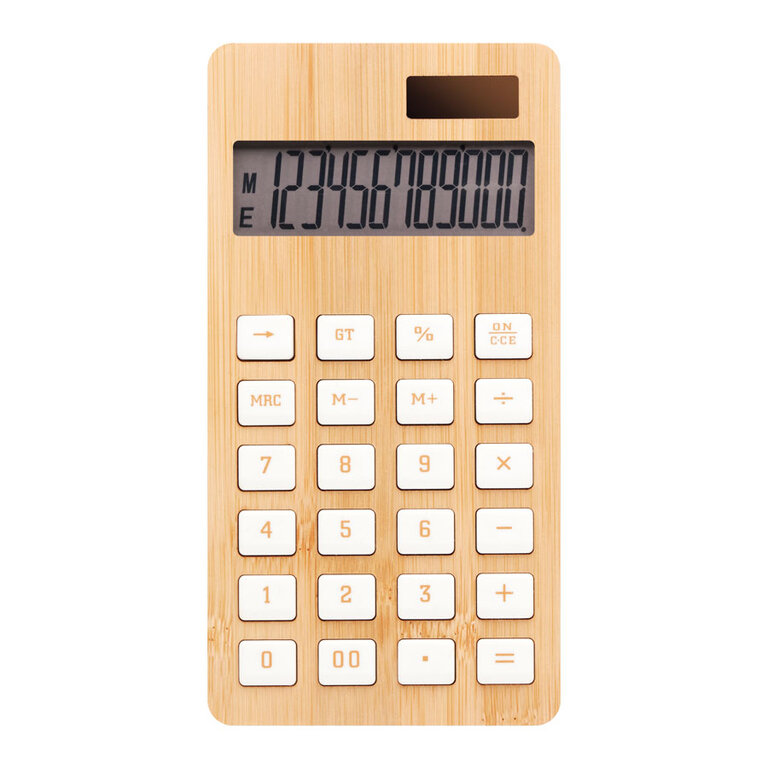 Calculatrice personnalisable en bambou - Kalkul | pandacolach