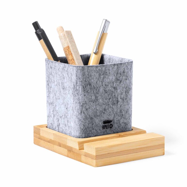 Pot à crayons feutrine rpet personnalisé - Ufiko | pandacolach - 1