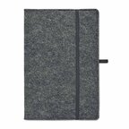 Carnet A5 personnalisable 160 pages lignées en feutrine rpet - Bonni | pandacola - thumb