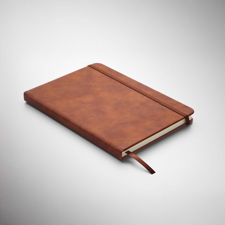 Carnet A5 personnalisé 160 pages lignées en PU recyclé - Marcus | pandacolach - 2