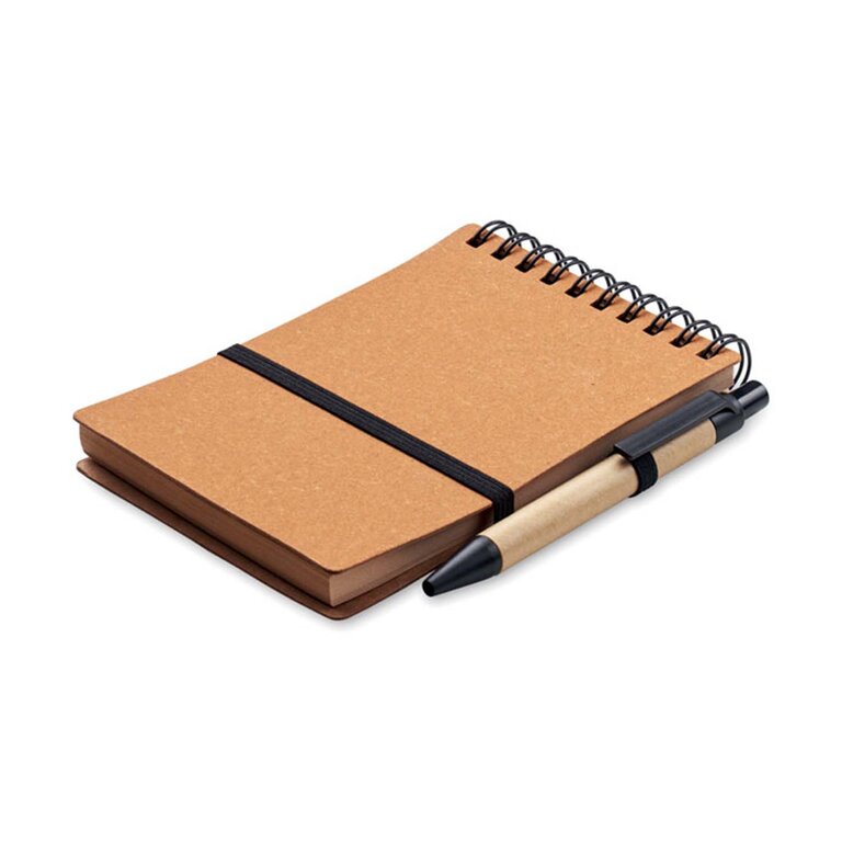 Bloc-notes personnalisé 140 pages lignées en cuir recyclé - Letoya | pandacolach - 2