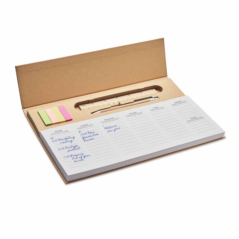 Organiseur de bureau personnalisé avec semainier - Tudo | pandacolach - 3