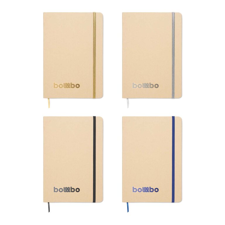 Carnet A5 personnalisable rigide carton recyclé 160 pages lignées - Gravemau | pandacolach - 4