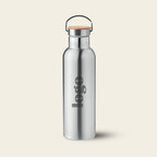 Bouteille isotherme personnalisée à double paroi en acier et bambou 750 ml - Helsinki | pandacola - thumb
