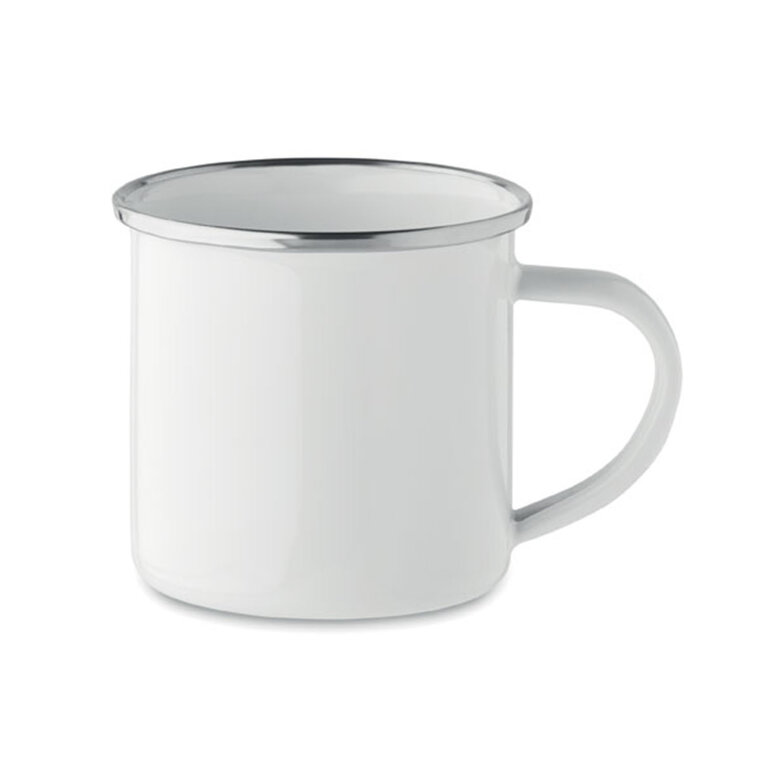 Mug personnalisable métal vintage en émail 200 ml - Plateado | pandacolach