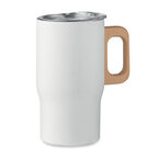 Mug personnalisable double paroi avec anse bois 350 ml - Wabi max | pandacola - thumb