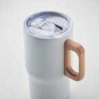 Mug personnalisable double paroi avec anse bois 350 ml - Wabi max | pandacolach - thumb - 2
