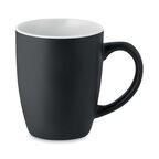 Mug publicitaire noir en céramique avec intérieur coloré 300 ml - Colour Black Trent | pandacolach - thumb - 1