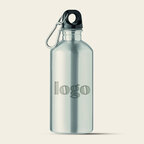 Gourde personnalisée en acier recyclé avec mousqueton 500 ml - Aregon | pandacola - thumb