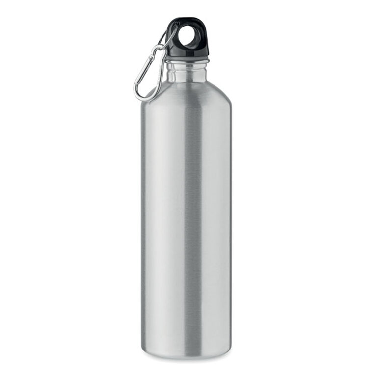 Gourde personnalisée en acier recyclé avec mousqueton 750 ml - Aregon | pandacolach