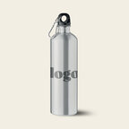 Gourde personnalisée en acier recyclé avec mousqueton 750 ml - Aregon | pandacola - thumb