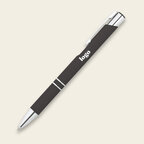 Stylo à bille personnalisé deux stries en ABS - Alimo Soft | pandacola - thumb