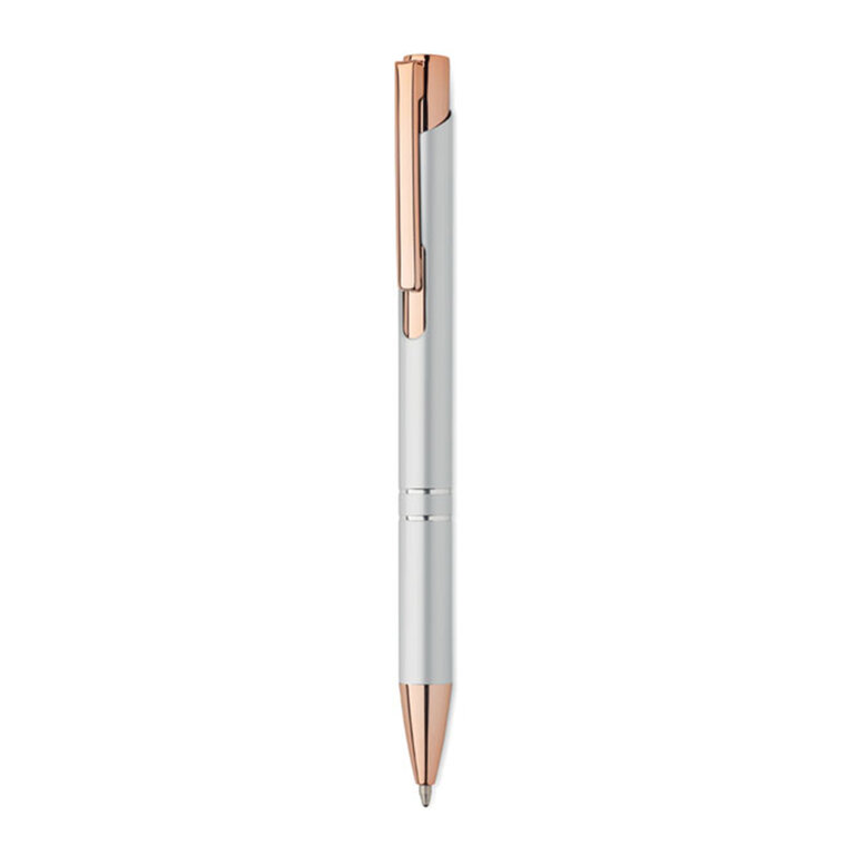 Stylo à bille personnalisé deux stries en aluminium - Alimo Gold | pandacolach - 1