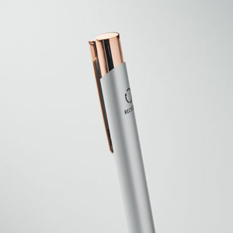 Stylo à bille personnalisé deux stries en aluminium - Alimo Gold | pandacolach - 2