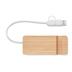 Hub double USB et support téléphone personnalisé - Huppu | pandacola - thumb
