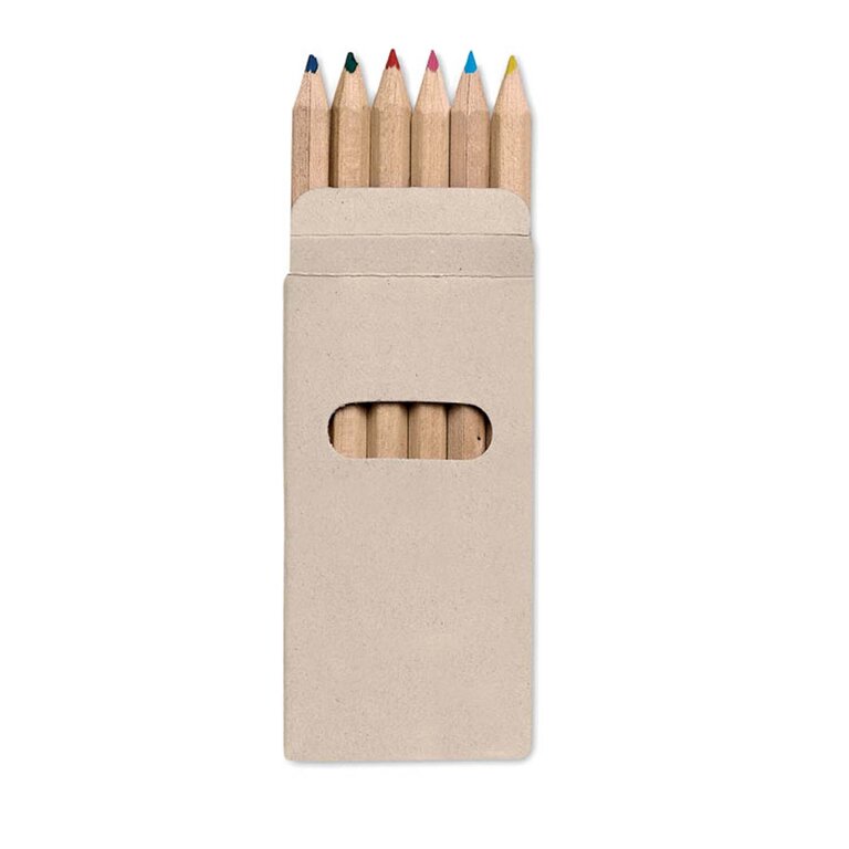 Etui de 6 mini crayons personnalisbale de couleur - Cordoa | pandacolach