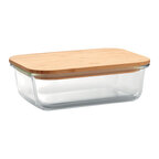 Lunch box personnalisable en verre et bambou 900 ml - Bucato glass | pandacola - thumb