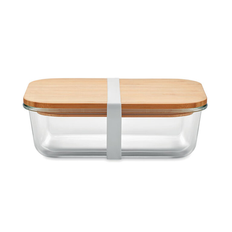 Lunch box personnalisable en verre et bambou 900 ml - Bucato glass | pandacolach - 2