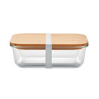 Lunch box personnalisable en verre et bambou 900 ml - Bucato glass | pandacolach - thumb - 2