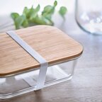 Lunch box personnalisable en verre et bambou 900 ml - Bucato glass | pandacolach - thumb - 3