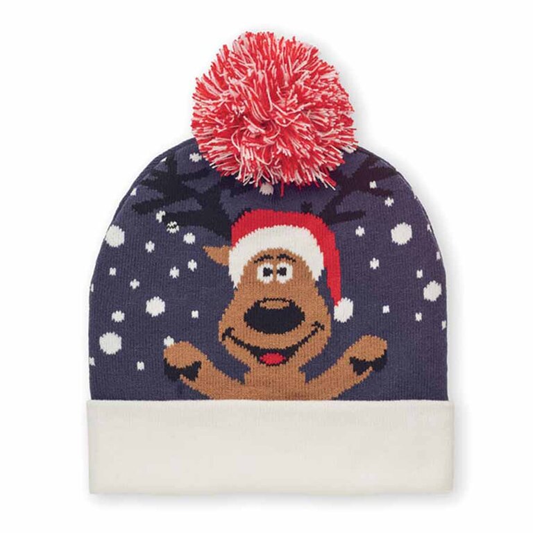 Bonnet tricoté de Noël personnalisable - Pompum | pandacolach
